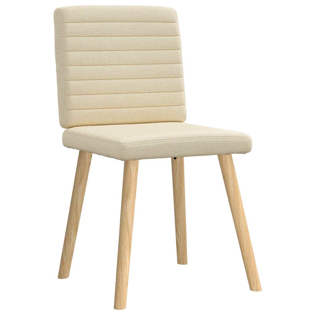 vidaXL Scaune de sufragerie, 6 buc., crem, țesătură vidaXL Scaune de sufragerie, 6 buc., crem, țesătură