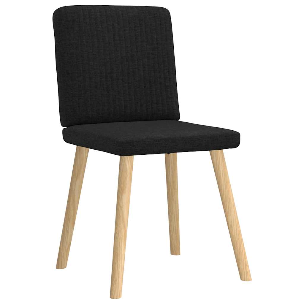 vidaXL Scaune de sufragerie 6 buc. negru material textil vidaXL Scaune de sufragerie 6 buc. negru material textil