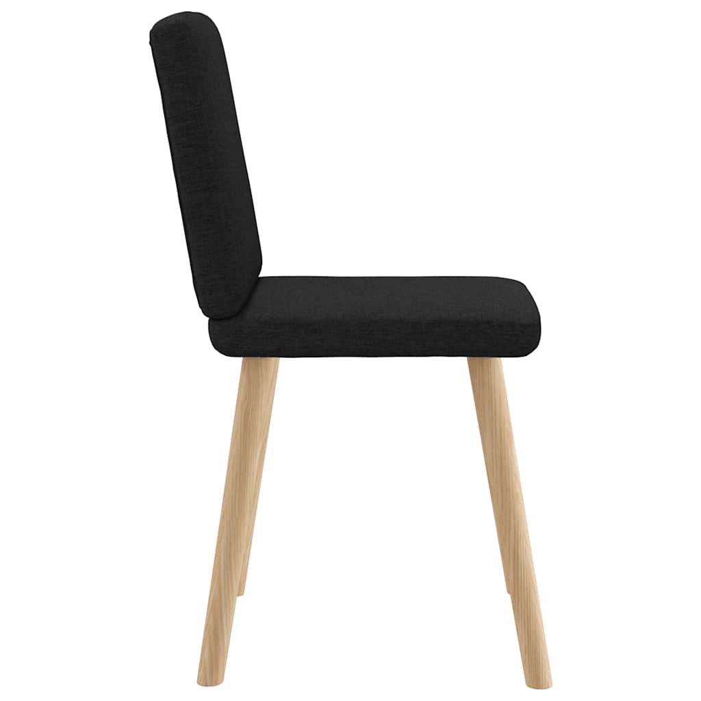vidaXL Scaune de sufragerie 6 buc. negru material textil vidaXL Scaune de sufragerie 6 buc. negru material textil