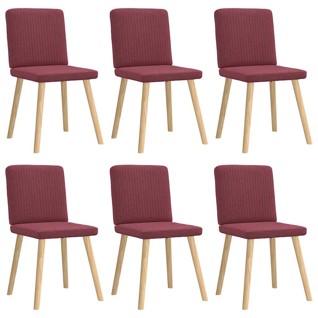 vidaXL Scaune de bucătărie pivotante, 6 buc., roșu vin, textil vidaXL Scaune de bucătărie pivotante, 6 buc., roșu vin, textil