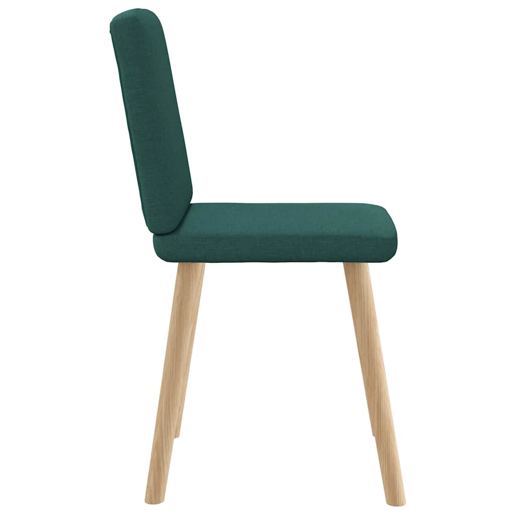 vidaXL Scaune de bucătărie, 6 buc., verde închis, material textil