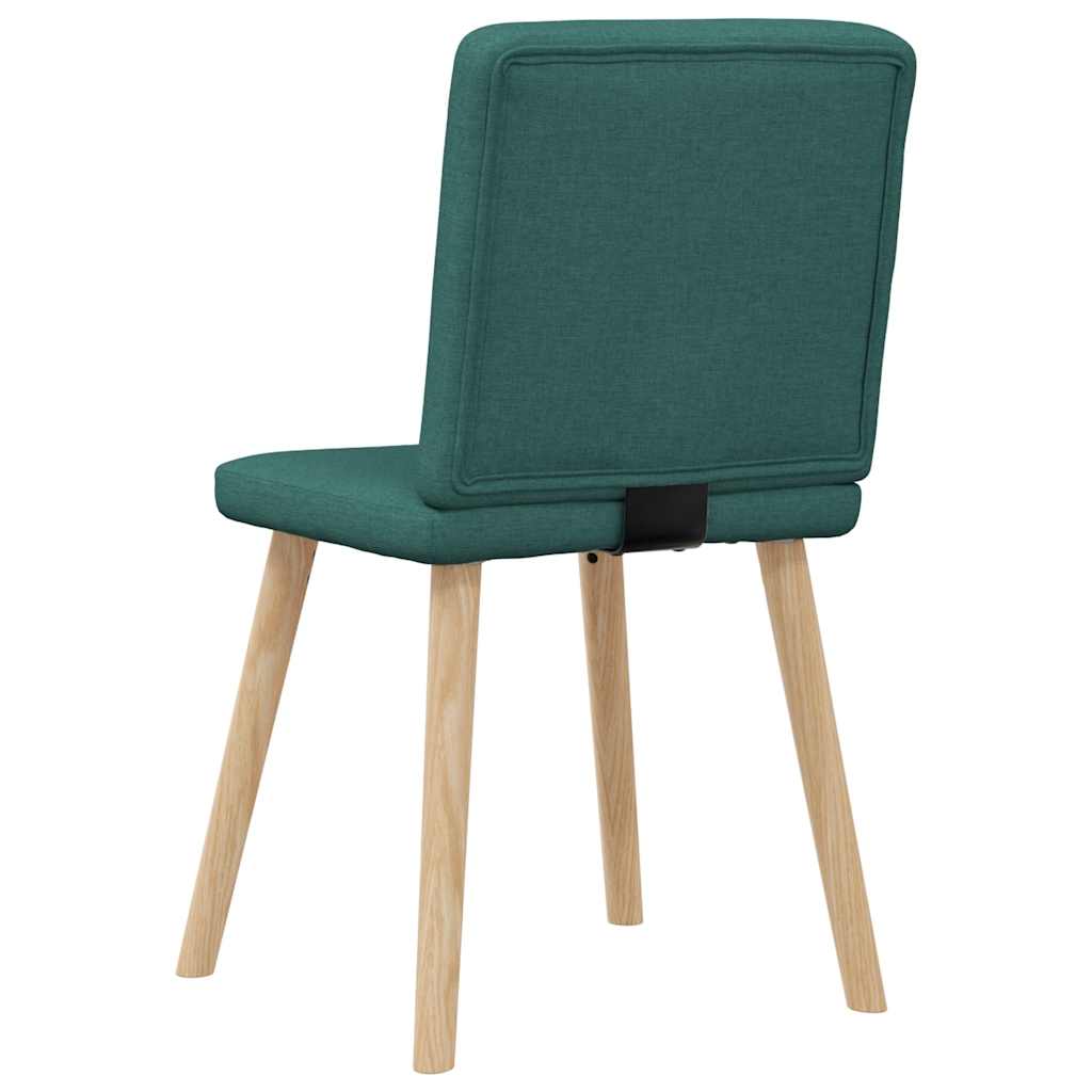 vidaXL Scaune de bucătărie, 6 buc., verde închis, material textil