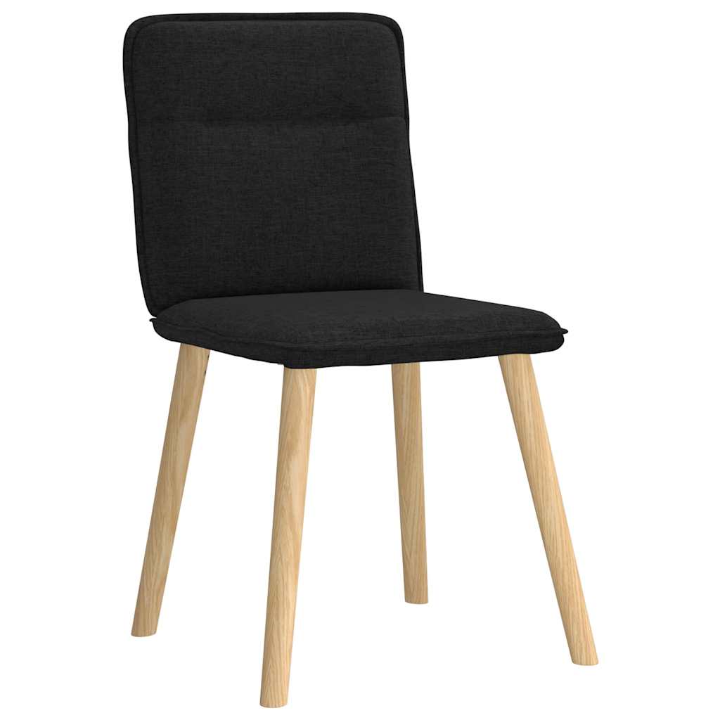 vidaXL Scaune de sufragerie 6 buc. negru material textil vidaXL Scaune de sufragerie 6 buc. negru material textil