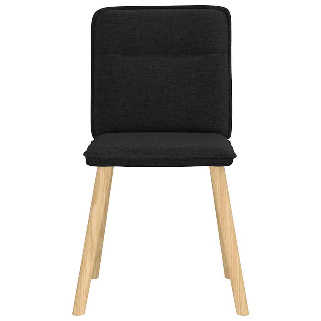 vidaXL Scaune de sufragerie 6 buc. negru material textil vidaXL Scaune de sufragerie 6 buc. negru material textil
