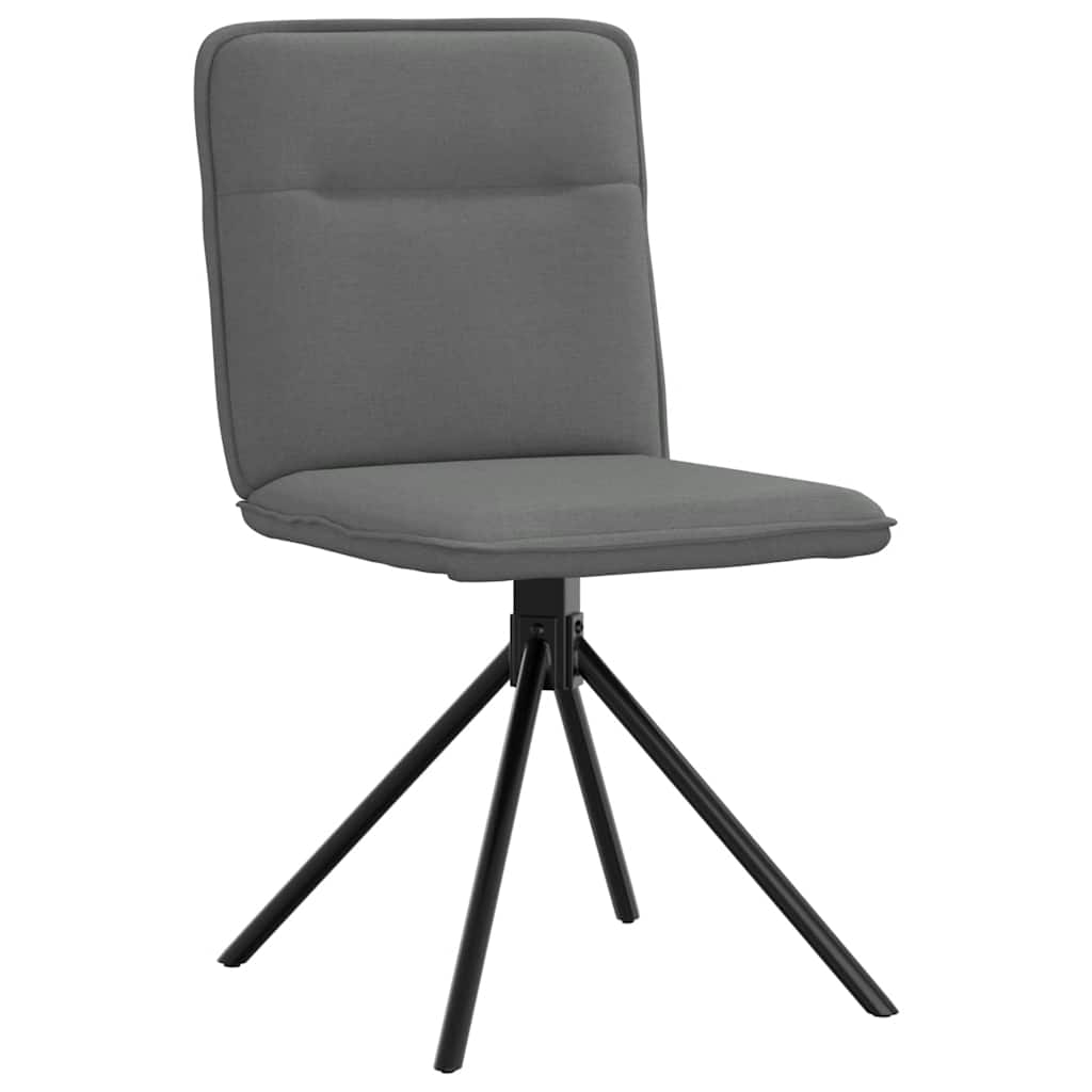vidaXL Scaune de sufragerie, 6 buc., gri închis, material textil