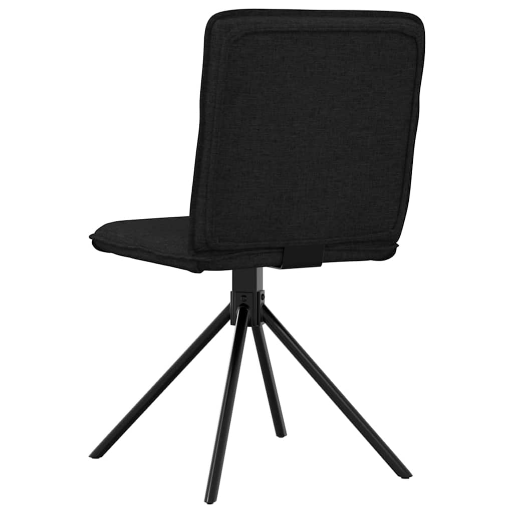 vidaXL Scaune de sufragerie 6 buc. negru material textil vidaXL Scaune de sufragerie 6 buc. negru material textil