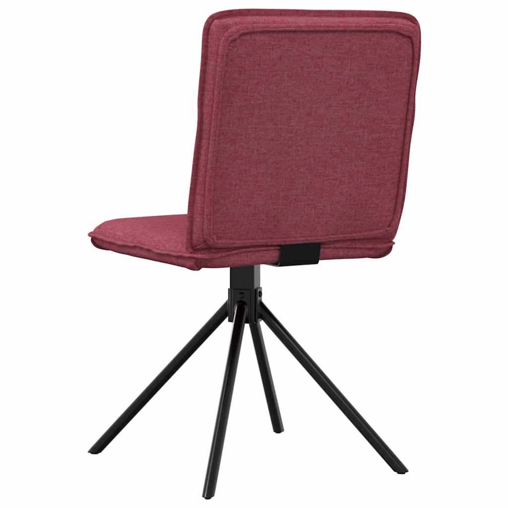 vidaXL Scaune de bucătărie pivotante, 6 buc., roșu vin, textil vidaXL Scaune de bucătărie pivotante, 6 buc., roșu vin, textil