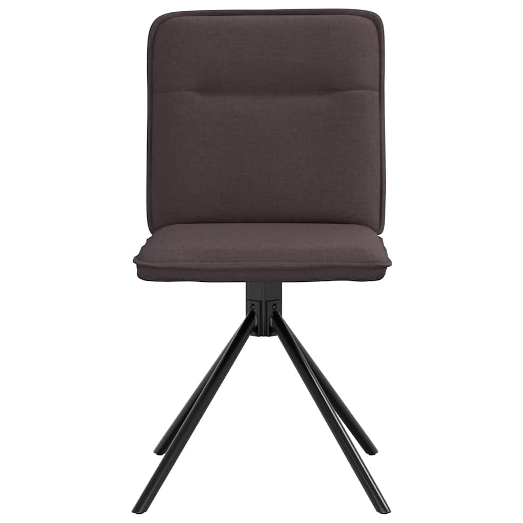 vidaXL Scaune de bucătărie, 6 buc., maro închis, material textil