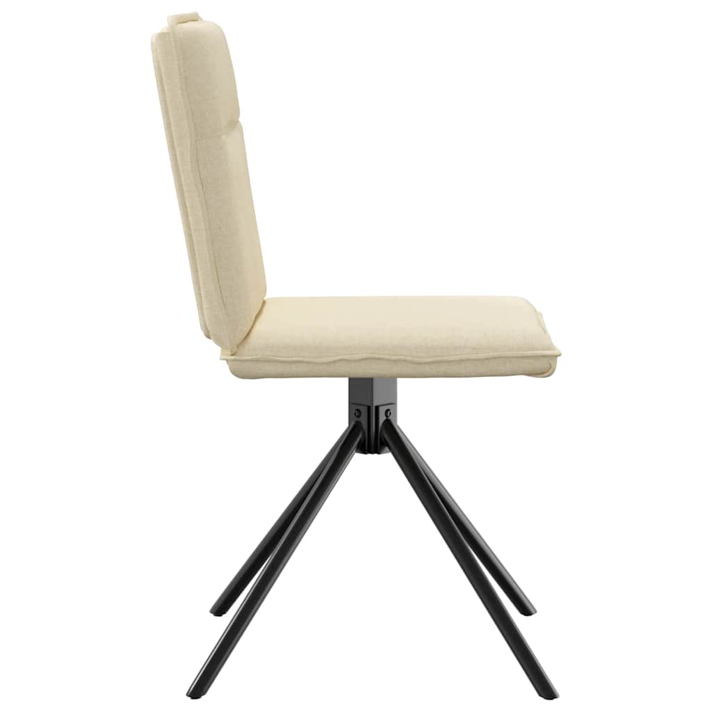 vidaXL Scaune de sufragerie, 6 buc., crem, țesătură vidaXL Scaune de sufragerie, 6 buc., crem, țesătură
