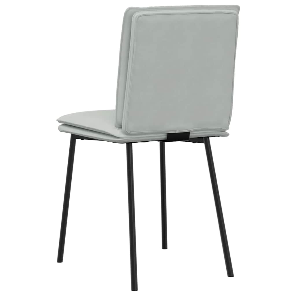 vidaXL Scaune de sufragerie, 6 buc., gri deschis, catifea vidaXL Scaune de sufragerie, 6 buc., gri deschis, catifea
