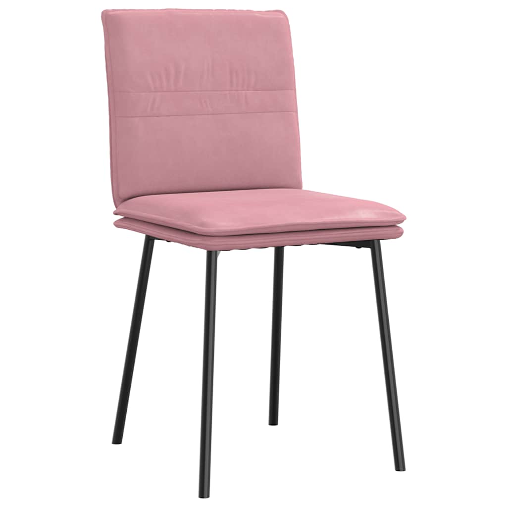vidaXL Scaune de sufragerie, 6 buc, roz, catifea vidaXL Scaune de sufragerie, 6 buc, roz, catifea