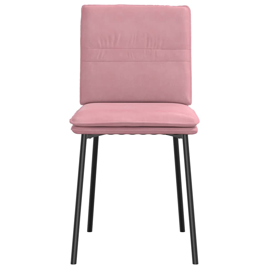 vidaXL Scaune de sufragerie, 6 buc, roz, catifea vidaXL Scaune de sufragerie, 6 buc, roz, catifea