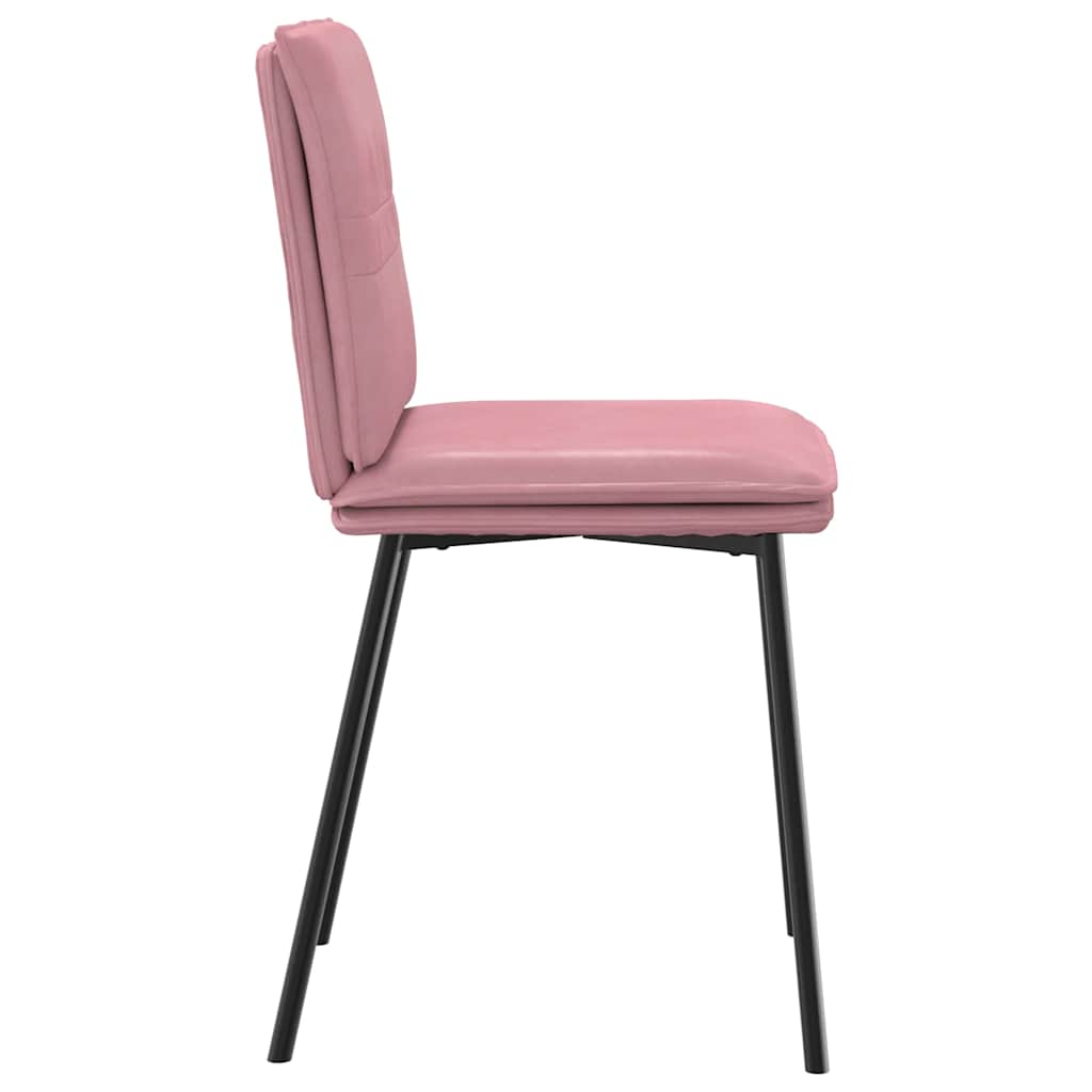 vidaXL Scaune de sufragerie, 6 buc, roz, catifea vidaXL Scaune de sufragerie, 6 buc, roz, catifea