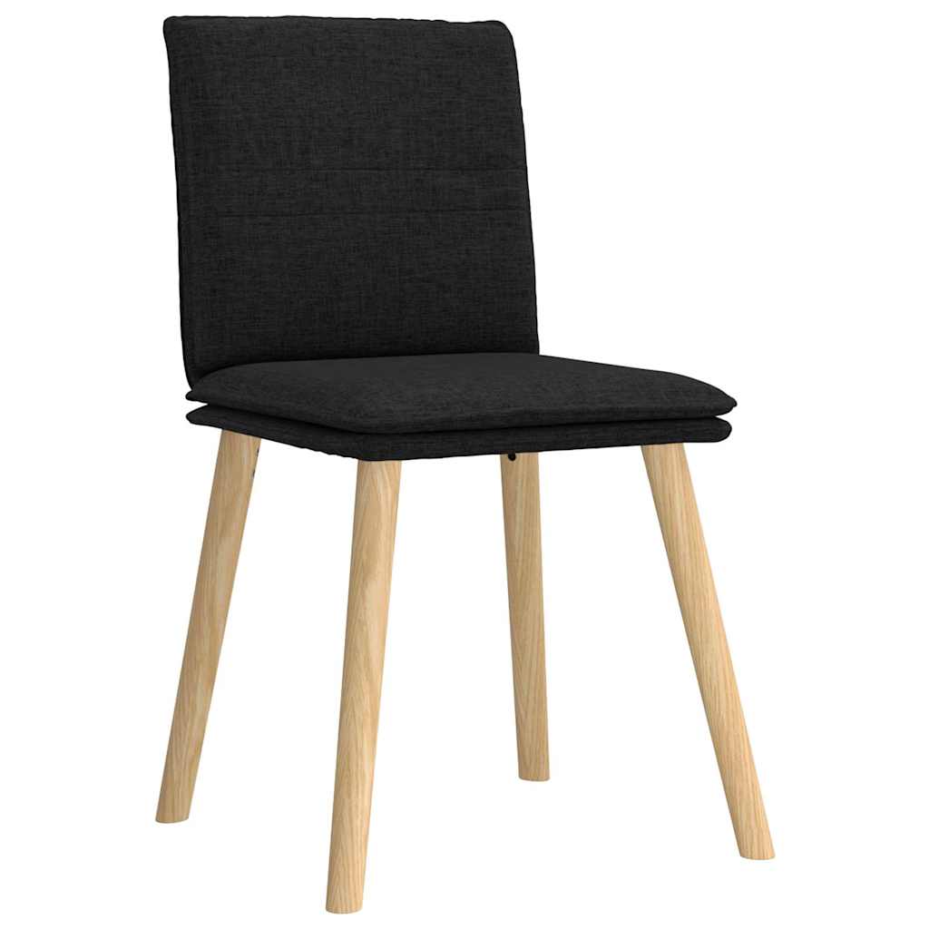 vidaXL Scaune de sufragerie 6 buc. negru material textil vidaXL Scaune de sufragerie 6 buc. negru material textil