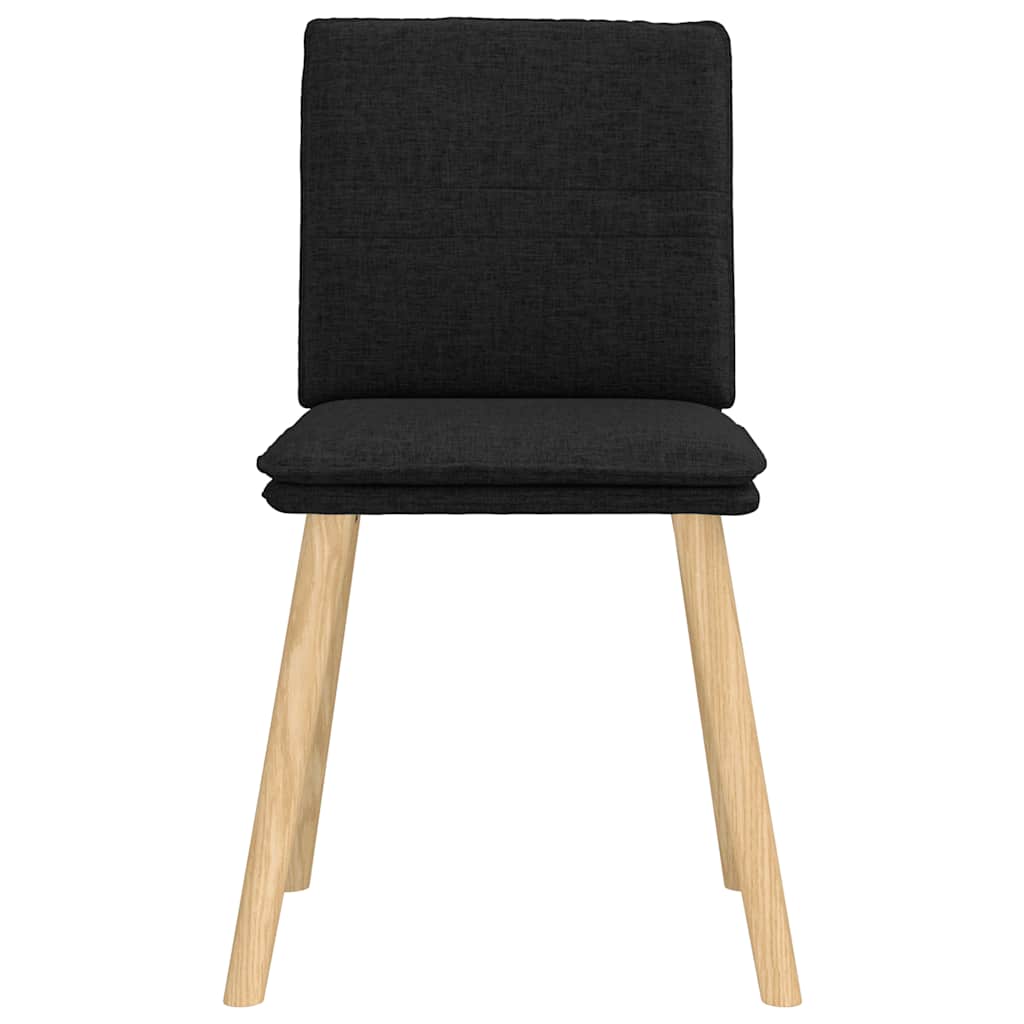 vidaXL Scaune de sufragerie 6 buc. negru material textil vidaXL Scaune de sufragerie 6 buc. negru material textil