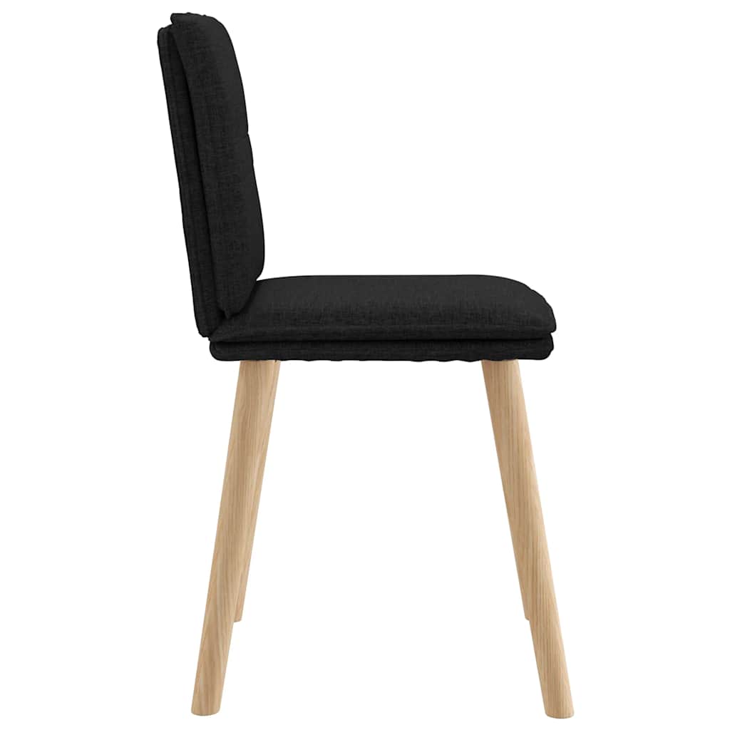 vidaXL Scaune de sufragerie 6 buc. negru material textil vidaXL Scaune de sufragerie 6 buc. negru material textil