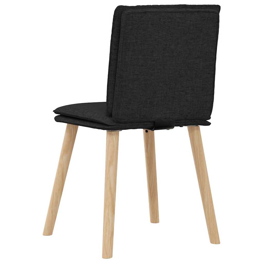 vidaXL Scaune de sufragerie 6 buc. negru material textil vidaXL Scaune de sufragerie 6 buc. negru material textil