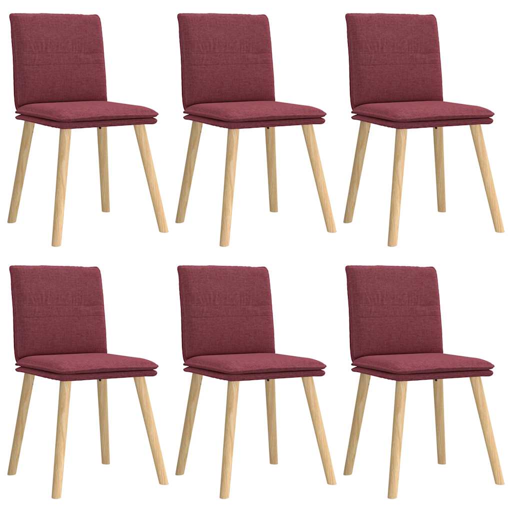 vidaXL Scaune de bucătărie pivotante, 6 buc., roșu vin, textil vidaXL Scaune de bucătărie pivotante, 6 buc., roșu vin, textil