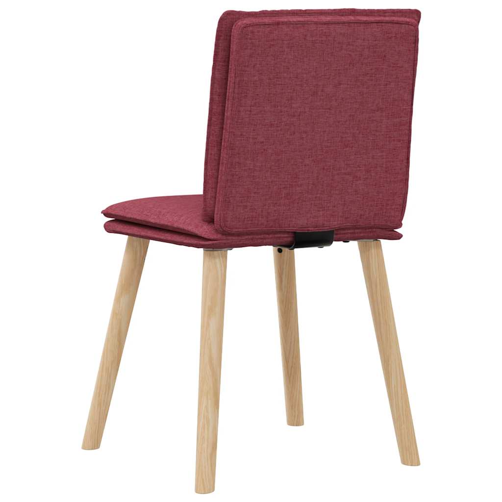 vidaXL Scaune de bucătărie pivotante, 6 buc., roșu vin, textil vidaXL Scaune de bucătărie pivotante, 6 buc., roșu vin, textil