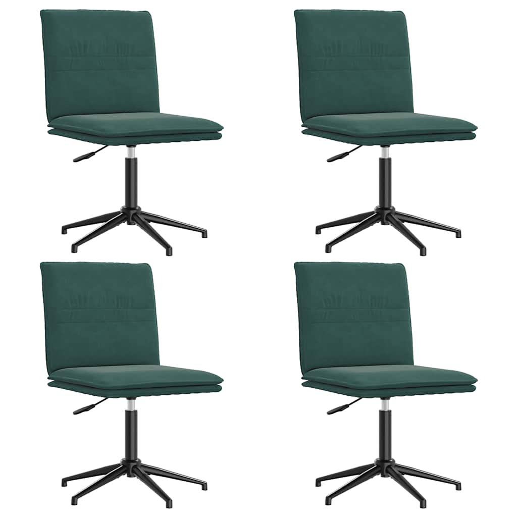 vidaXL Scaune de bucătărie, 4 buc., verde închis, catifea vidaXL Scaune de bucătărie, 4 buc., verde închis, catifea