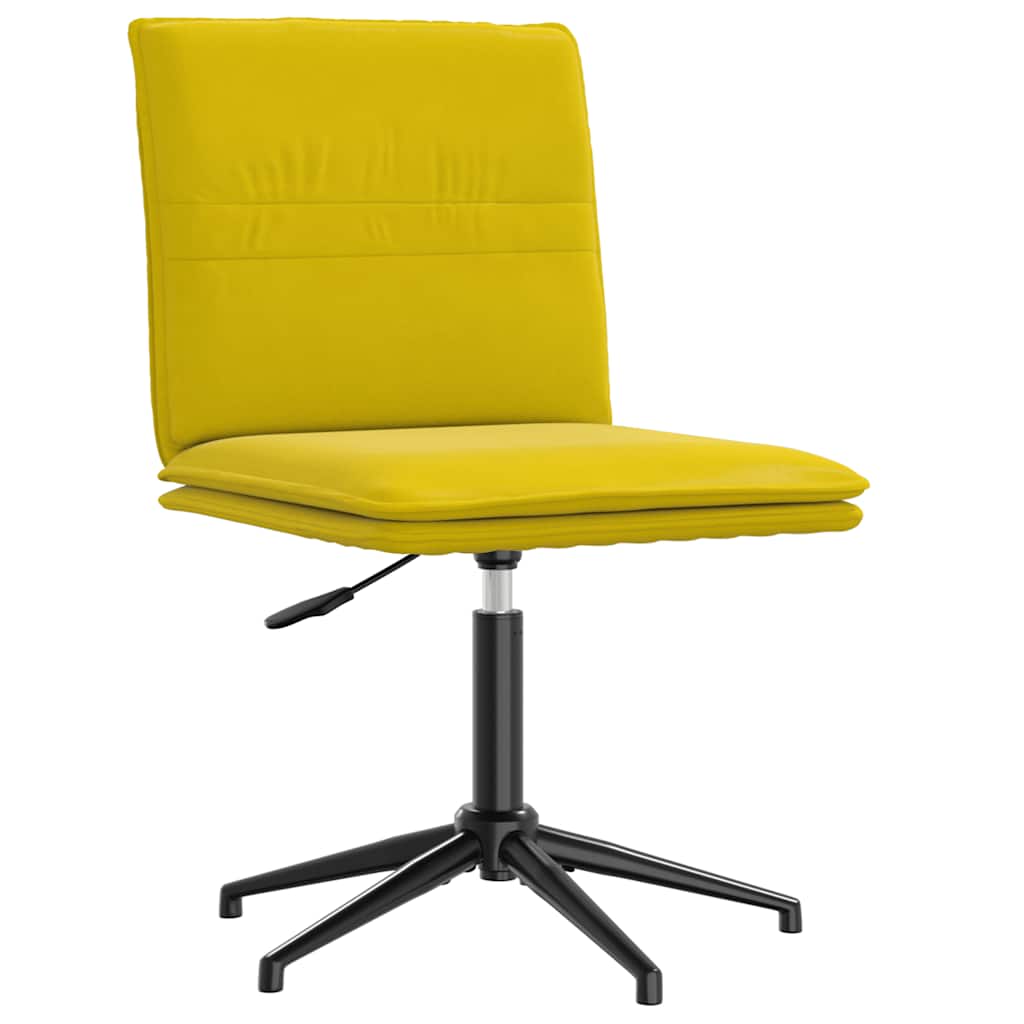 vidaXL Scaune de sufragerie, 4 buc., galben, catifea vidaXL Scaune de sufragerie, 4 buc., galben, catifea