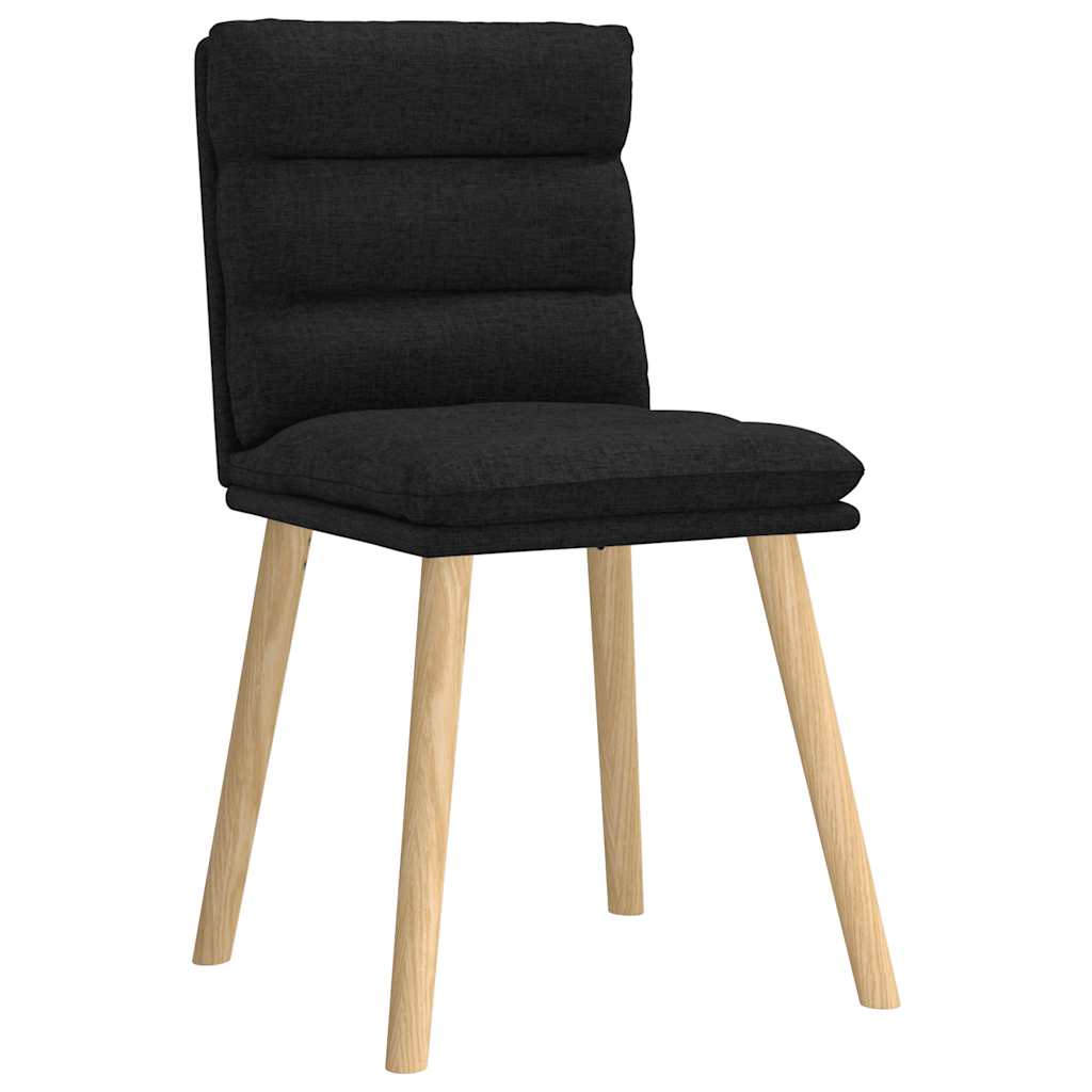 vidaXL Scaune de sufragerie 6 buc. negru material textil vidaXL Scaune de sufragerie 6 buc. negru material textil