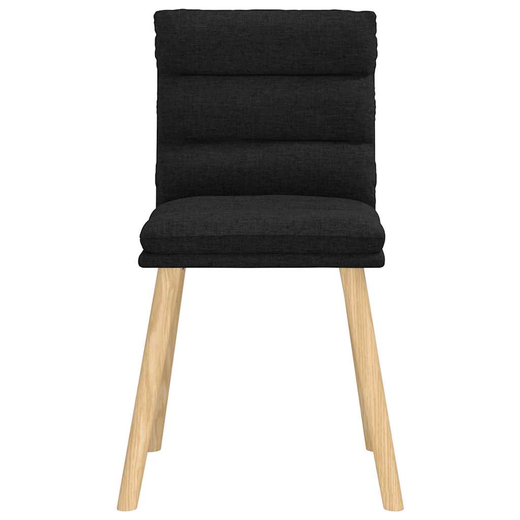 vidaXL Scaune de sufragerie 6 buc. negru material textil vidaXL Scaune de sufragerie 6 buc. negru material textil