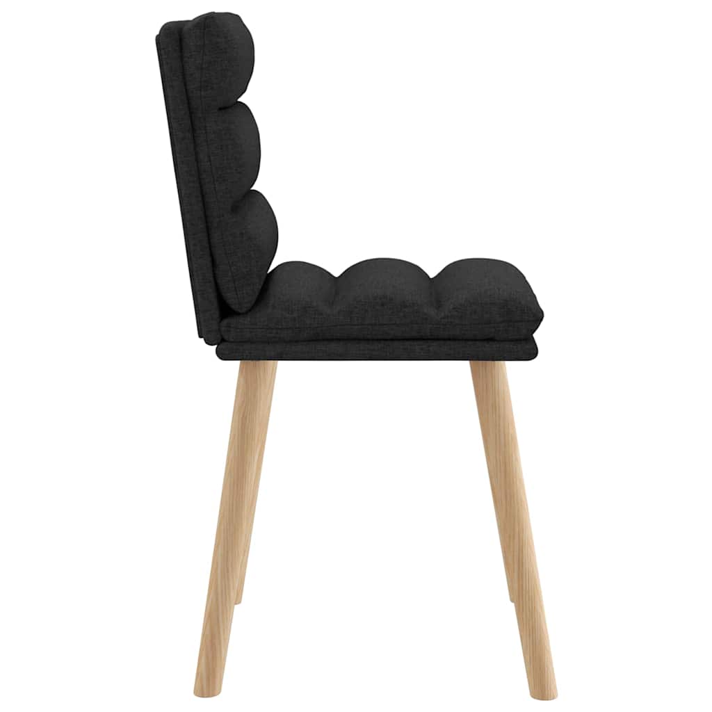 vidaXL Scaune de sufragerie 6 buc. negru material textil vidaXL Scaune de sufragerie 6 buc. negru material textil