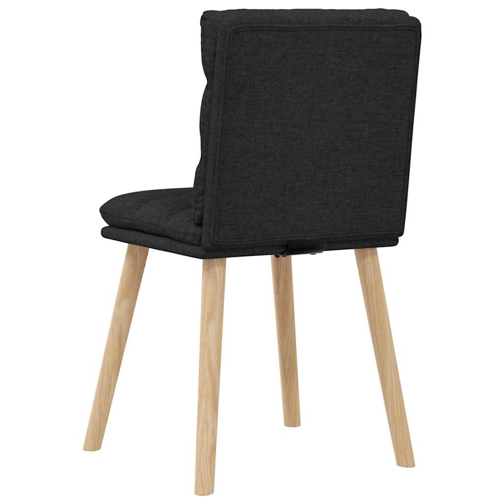 vidaXL Scaune de sufragerie 6 buc. negru material textil vidaXL Scaune de sufragerie 6 buc. negru material textil