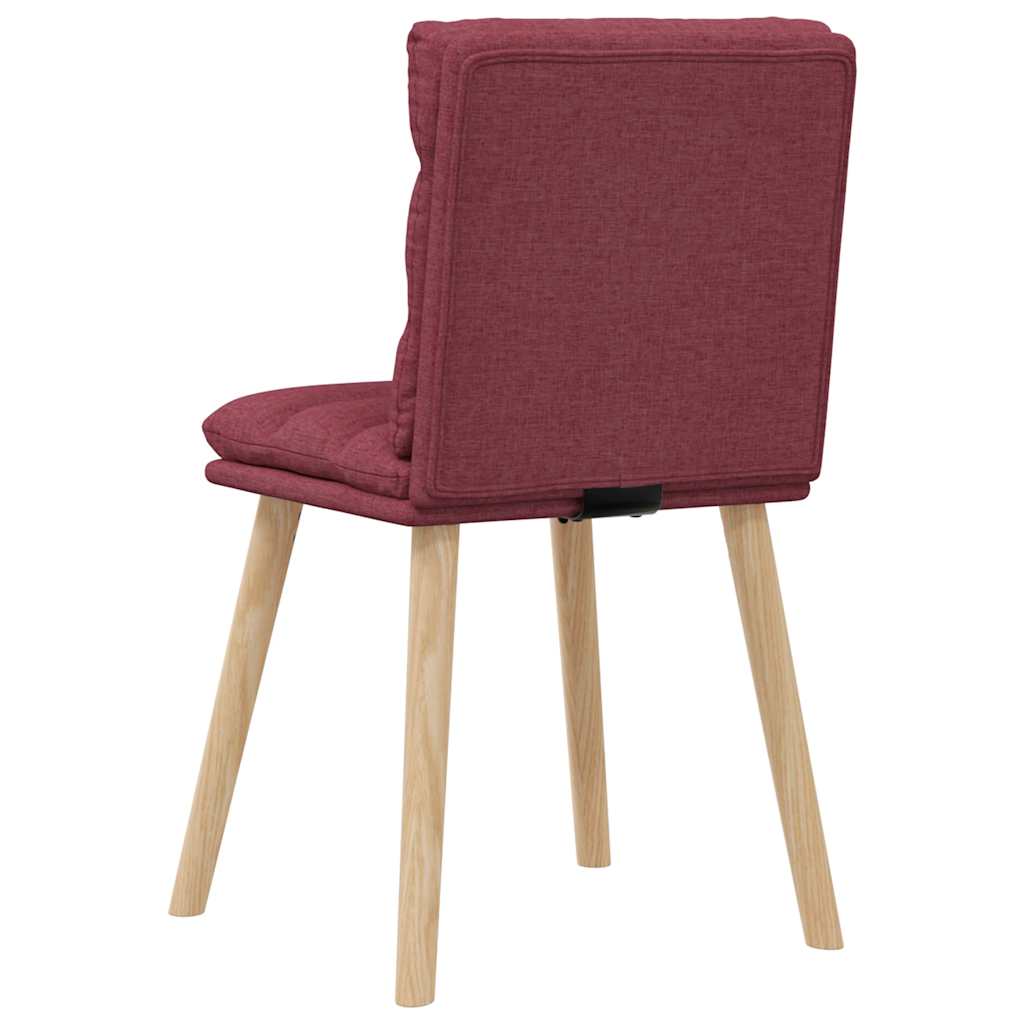 vidaXL Scaune de bucătărie pivotante, 6 buc., roșu vin, textil vidaXL Scaune de bucătărie pivotante, 6 buc., roșu vin, textil