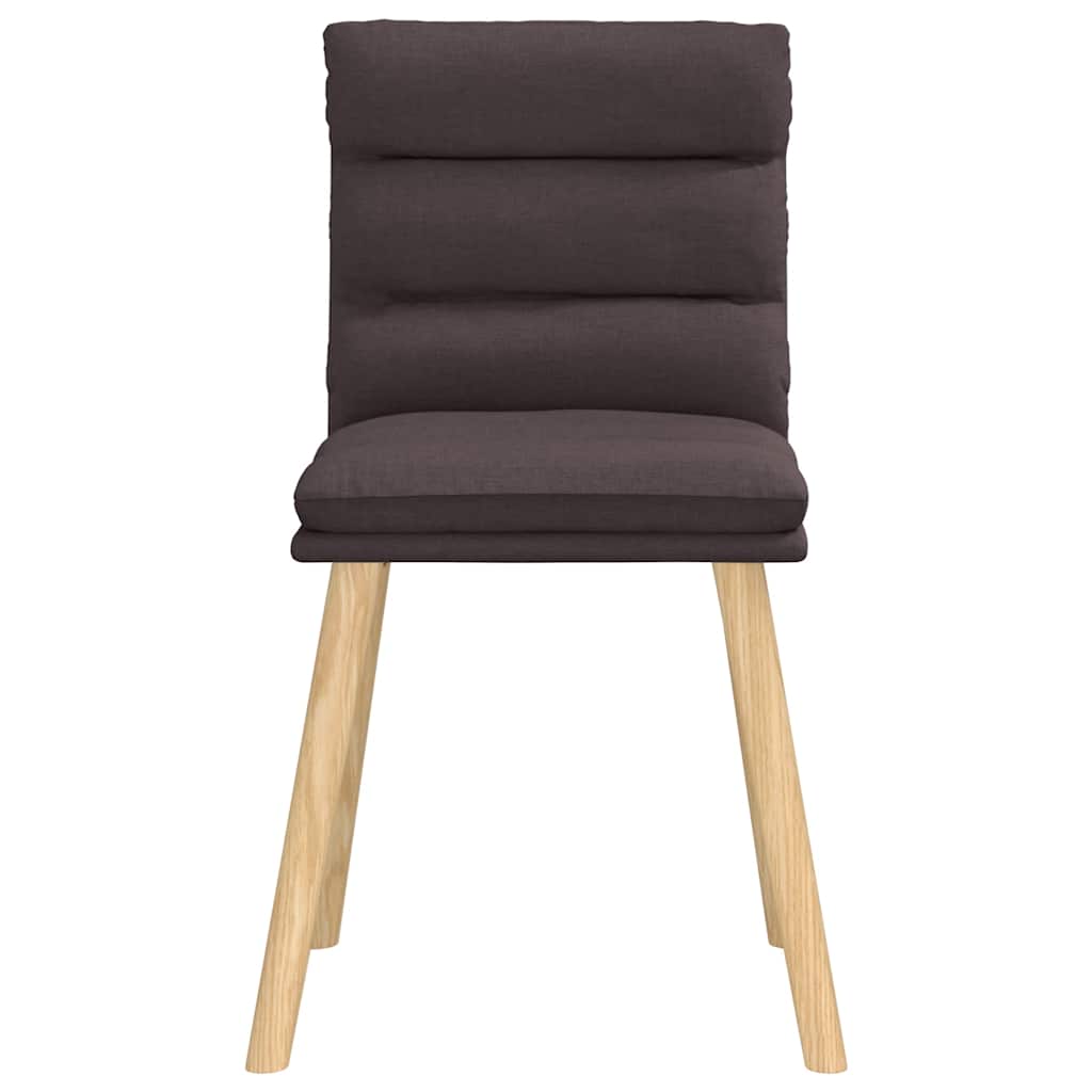 vidaXL Scaune de bucătărie, 6 buc., maro închis, material textil