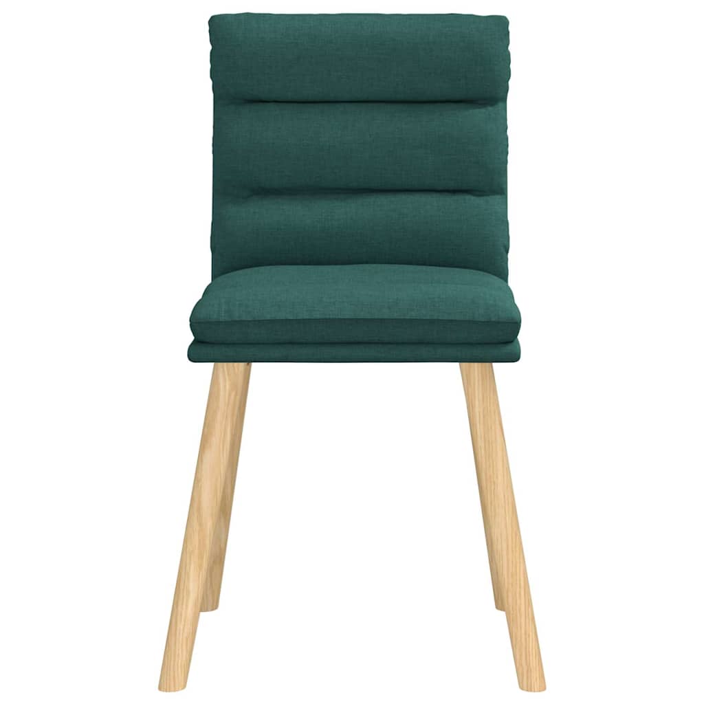 vidaXL Scaune de bucătărie, 6 buc., verde închis, material textil