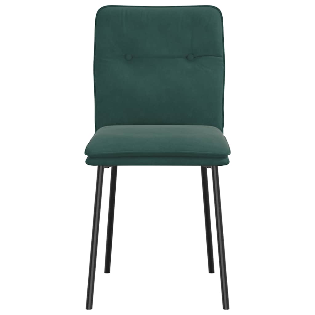 vidaXL Scaune de bucătărie, 6 buc., verde închis, catifea