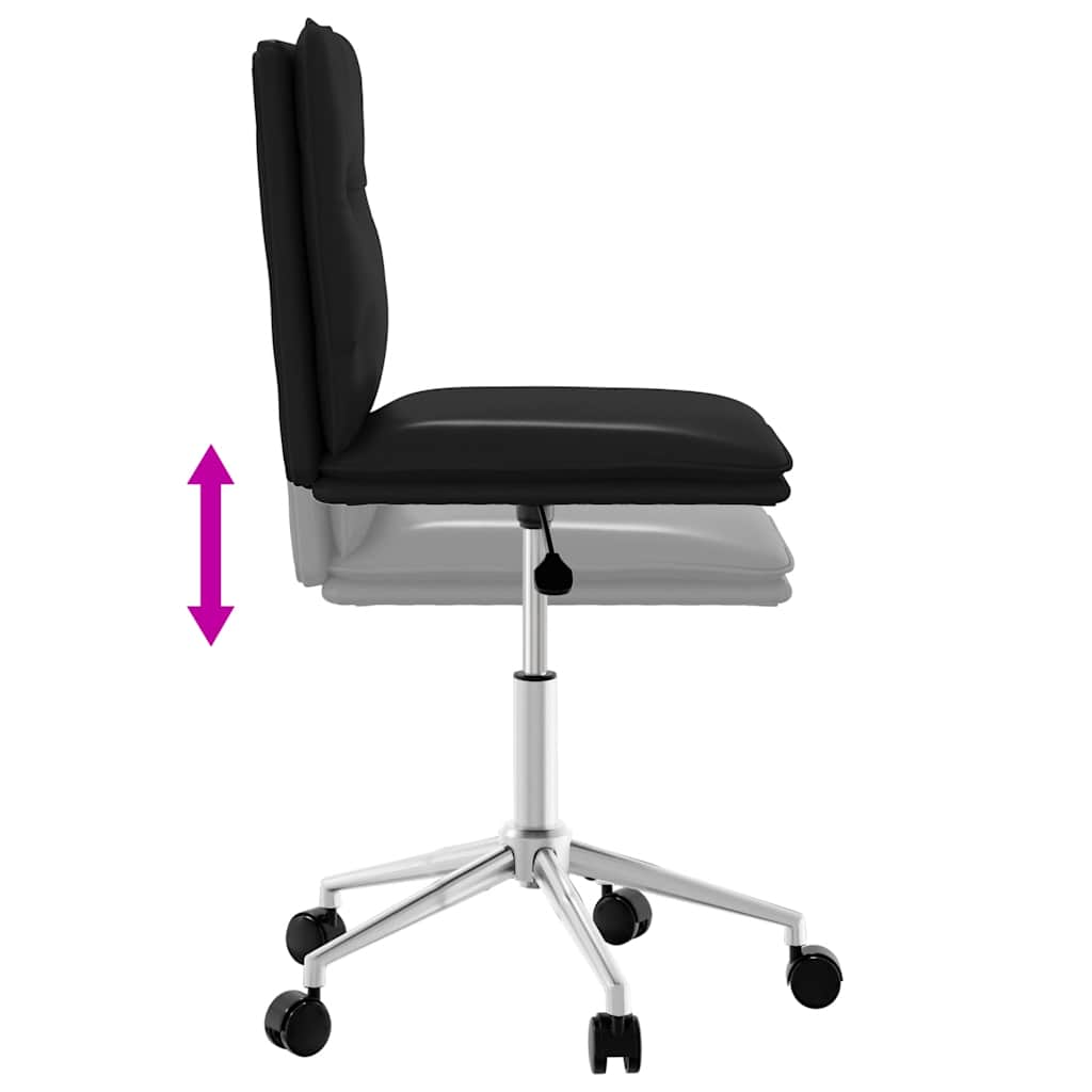 vidaXL Scaune de sufragerie, 4 buc., negru, piele ecologică