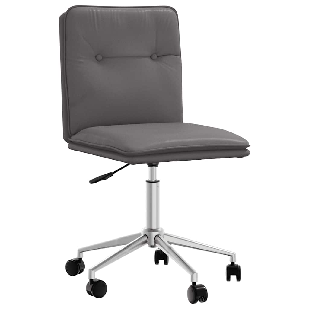 vidaXL Scaune de sufragerie, 6 buc., gri, piele ecologică