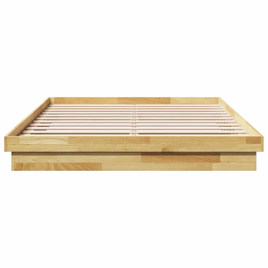 vidaXL Cadru de pat fără saltea 150x200 cm din lemn masiv de stejar vidaXL Cadru de pat fără saltea 150x200 cm din lemn masiv de stejar