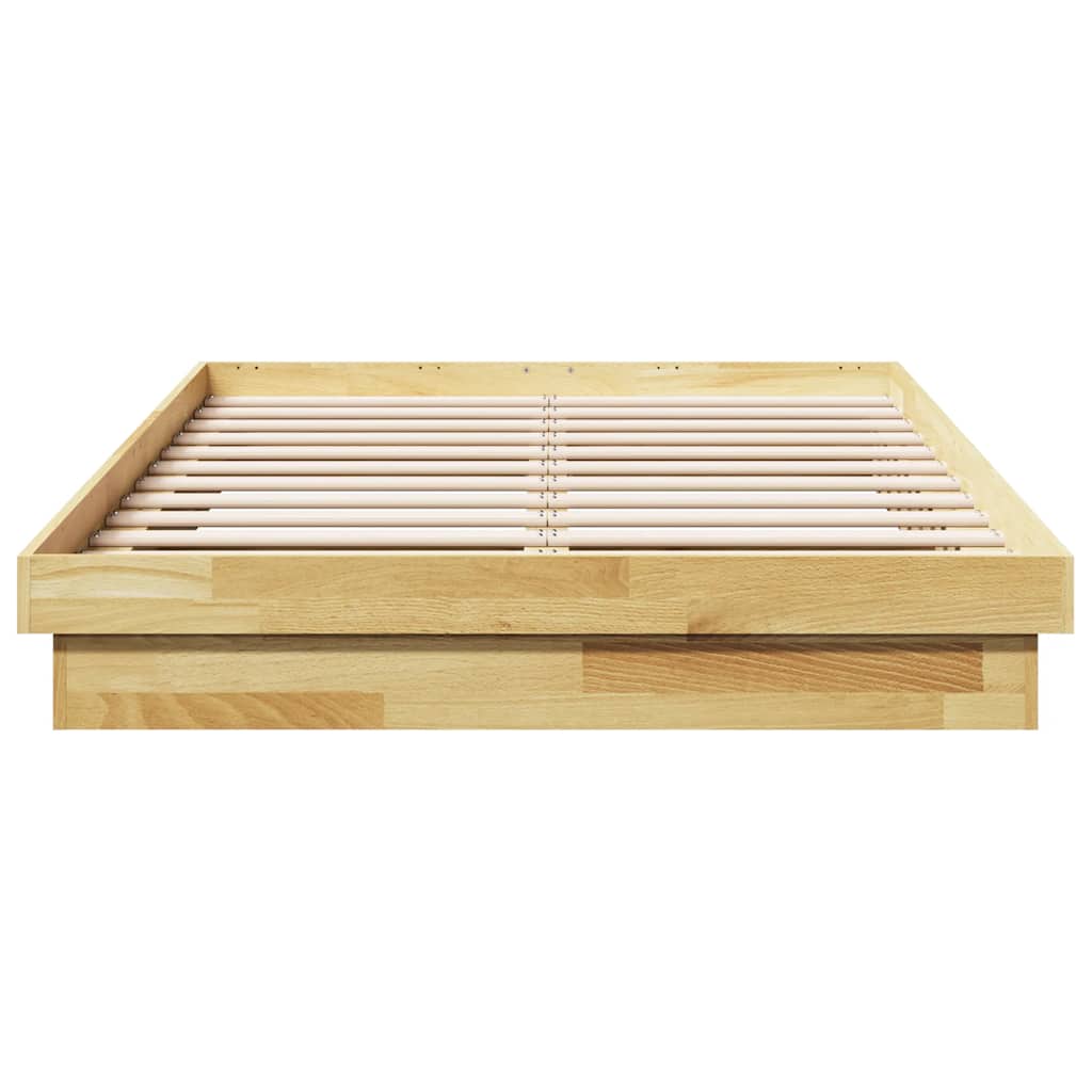 vidaXL Cadru de pat fără saltea 120x190 cm din lemn masiv de stejar vidaXL Cadru de pat fără saltea 120x190 cm din lemn masiv de stejar