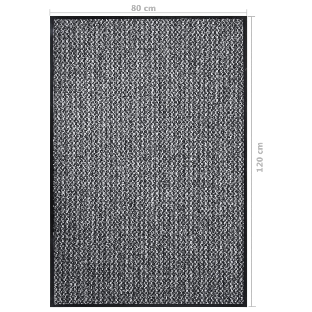 vidaXL Covoraș de ușă, gri, 80x120 cm