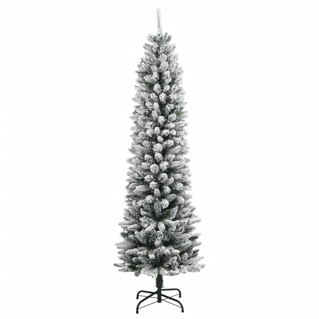 vidaXL Brad de Crăciun artificial 150 LED-uri și zăpadă, 150 cm vidaXL Brad de Crăciun artificial 150 LED-uri și zăpadă, 150 cm