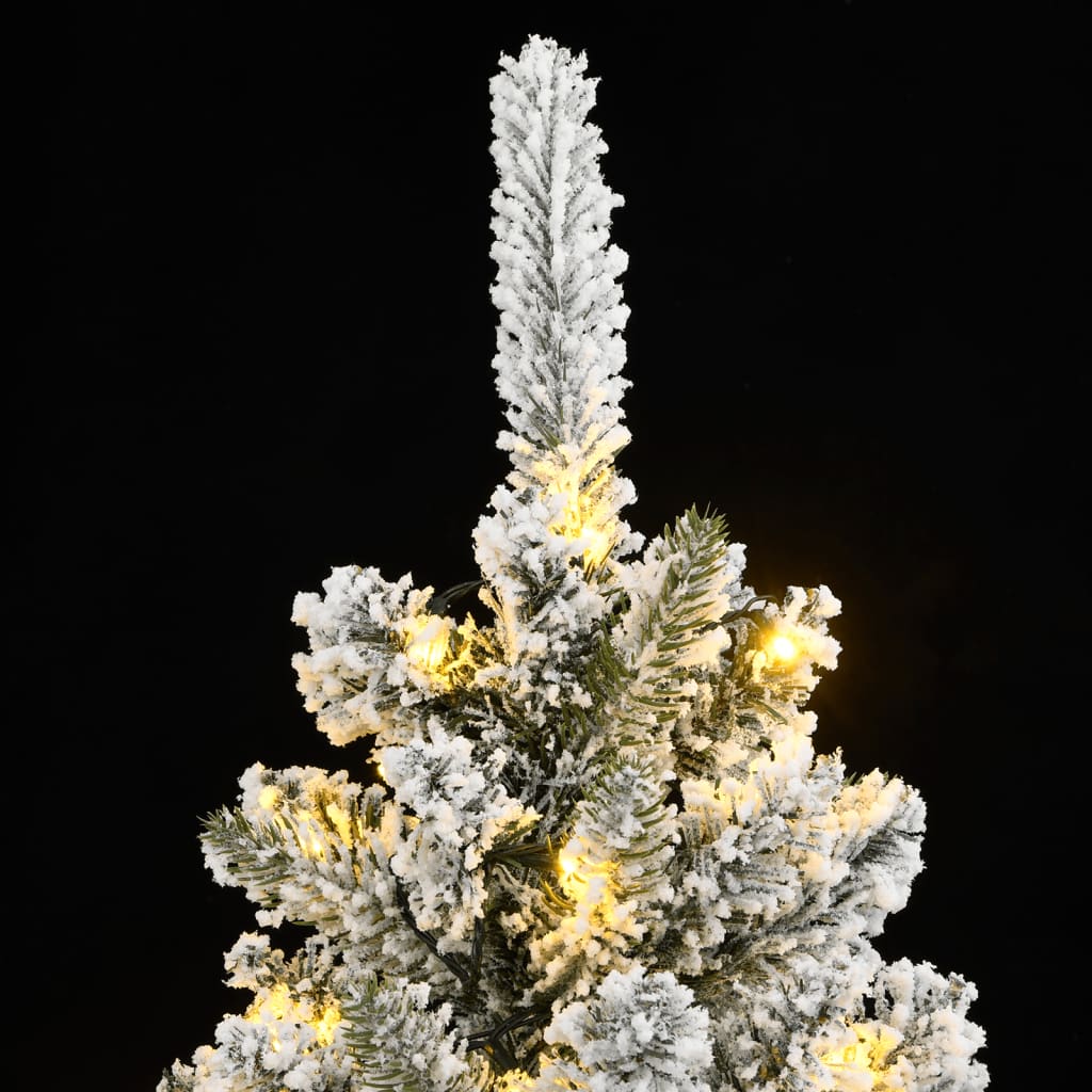 vidaXL Brad de Crăciun artificial 150 LED-uri și zăpadă, 150 cm vidaXL Brad de Crăciun artificial 150 LED-uri și zăpadă, 150 cm