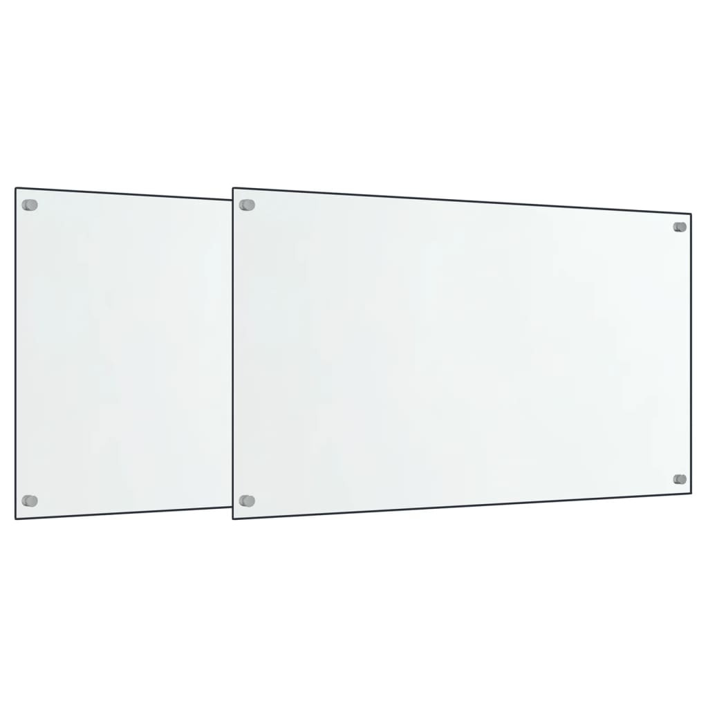 vidaXL Panou antistropi bucătărie 2 buc. transparent 70x40 cm sticlă vidaXL Panou antistropi bucătărie 2 buc. transparent 70x40 cm sticlă