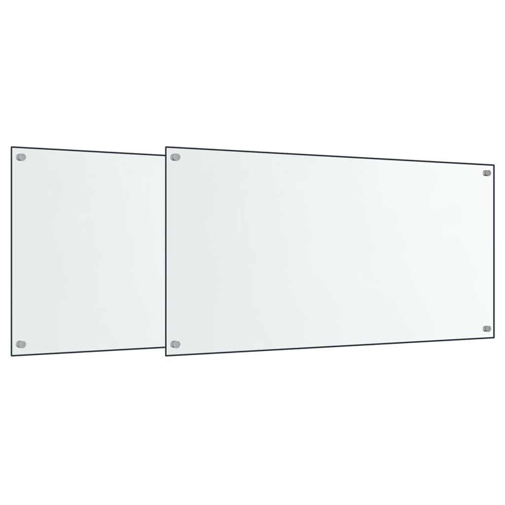 vidaXL Panou antistropi bucătărie 2 buc. transparent 80x60 cm sticlă vidaXL Panou antistropi bucătărie 2 buc. transparent 80x60 cm sticlă