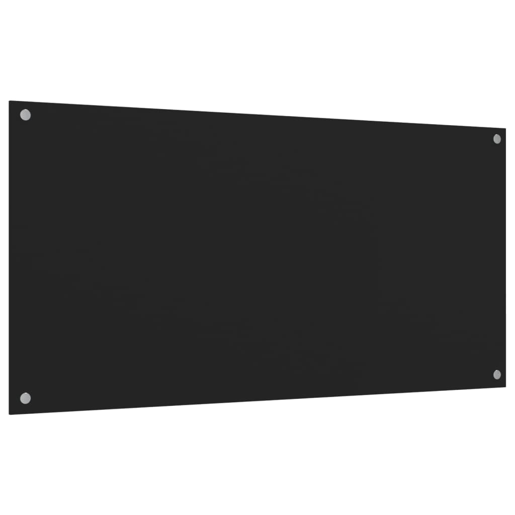 vidaXL Panou antistropi bucătărie 2 buc. negru 80x50cm sticlă securiz. vidaXL Panou antistropi bucătărie 2 buc. negru 80x50cm sticlă securiz.