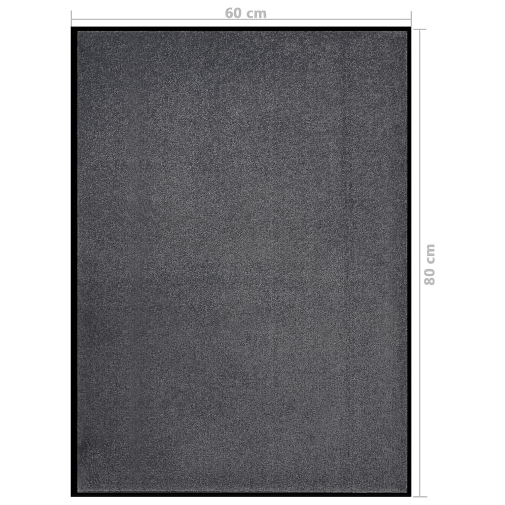 vidaXL Covoraș de ușă, antracit, 60x80 cm