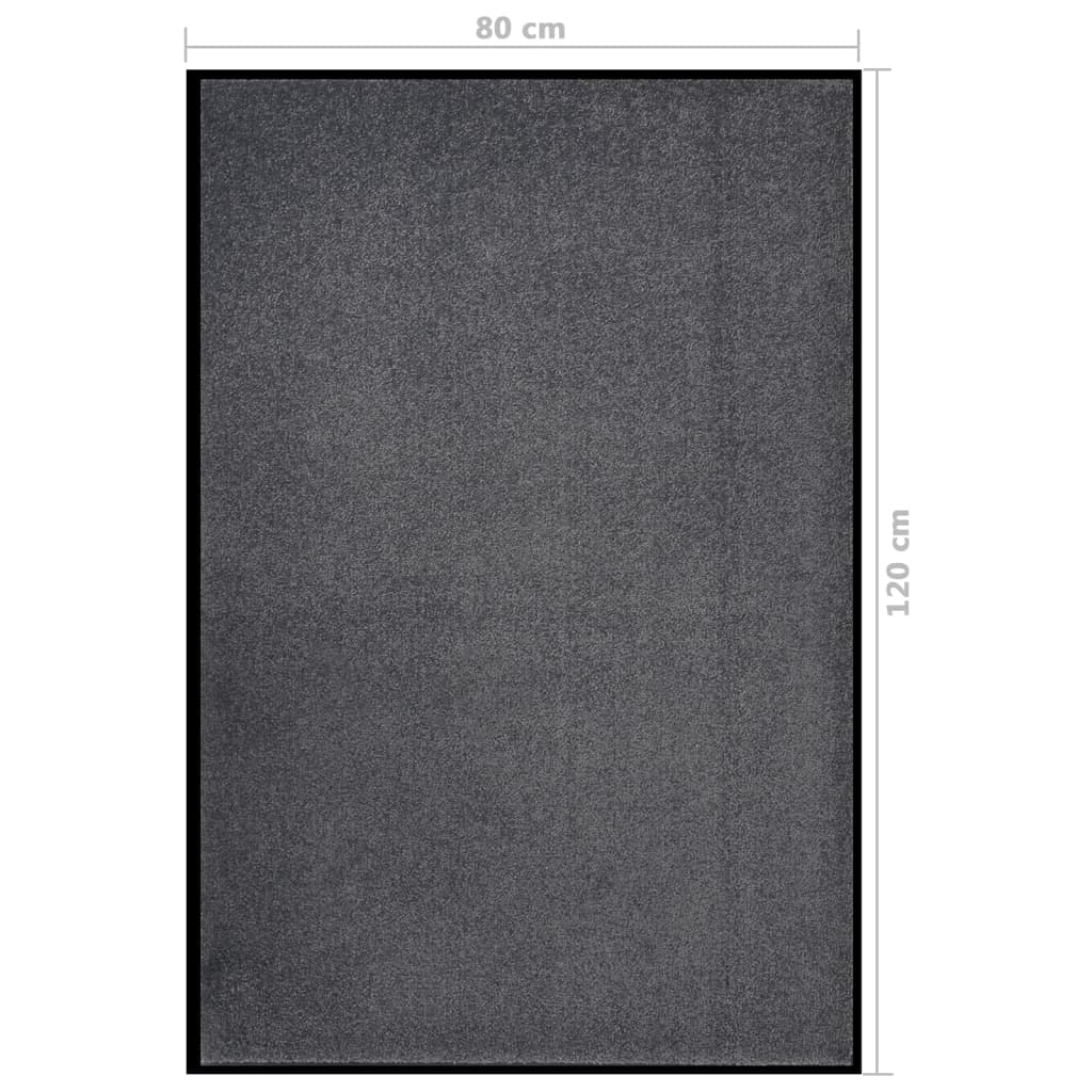 vidaXL Covoraș de ușă, antracit, 80x120 cm