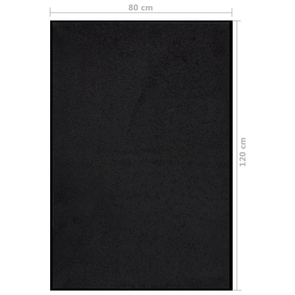 vidaXL Covoraș de ușă, negru, 80x120 cm