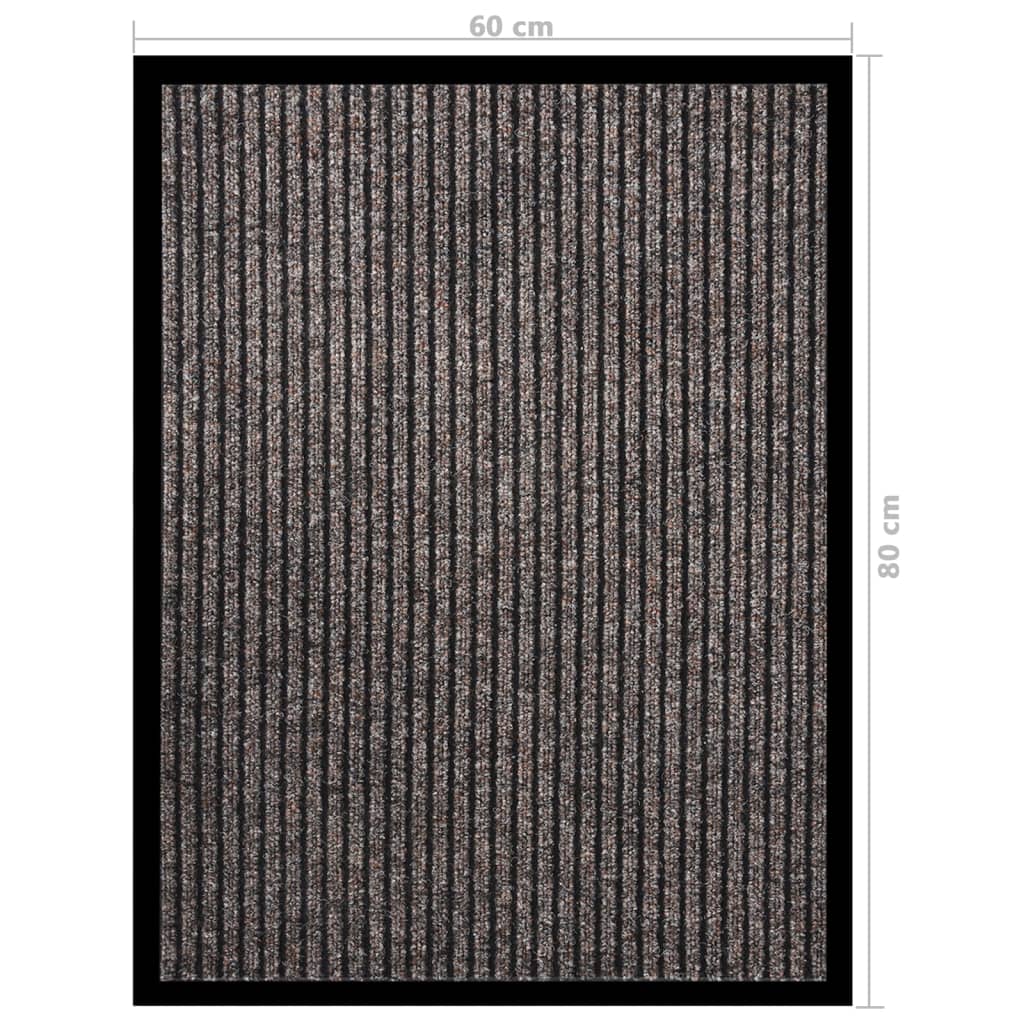 vidaXL Covoraș de ușă, bej cu dungi, 60x80 cm