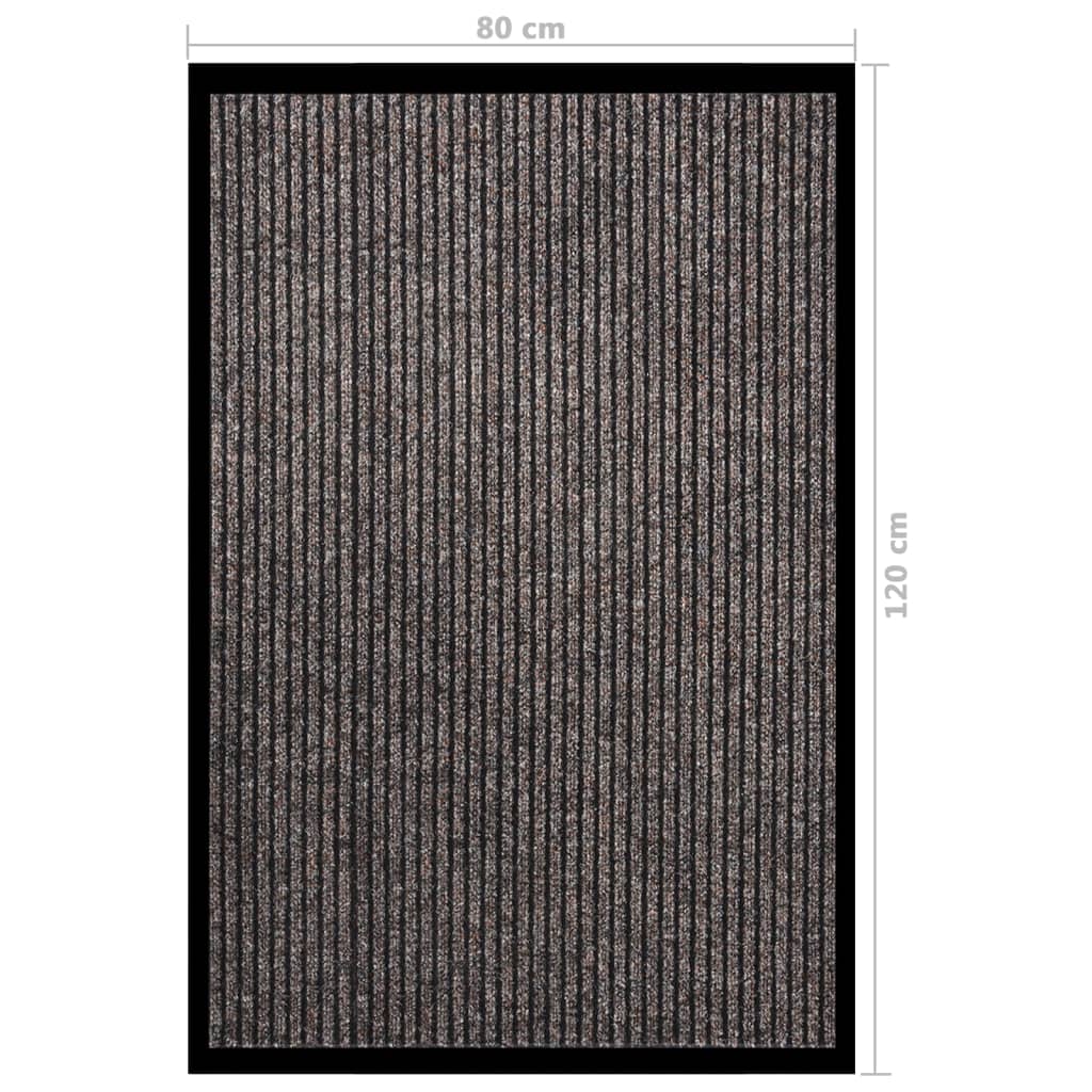 vidaXL Covoraș de ușă, bej, 80x120 cm, cu dungi