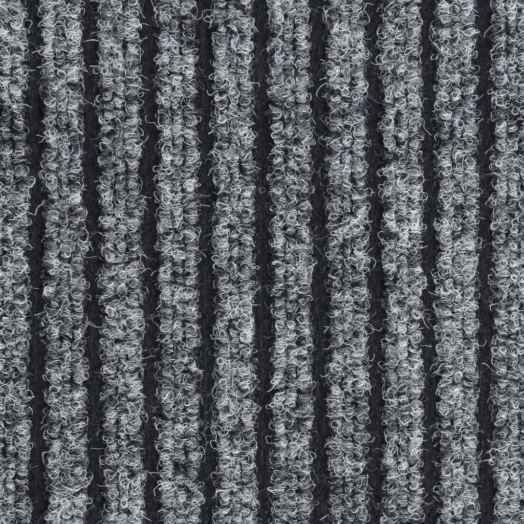vidaXL Covoraș de ușă, gri cu dungi, 80x120 cm