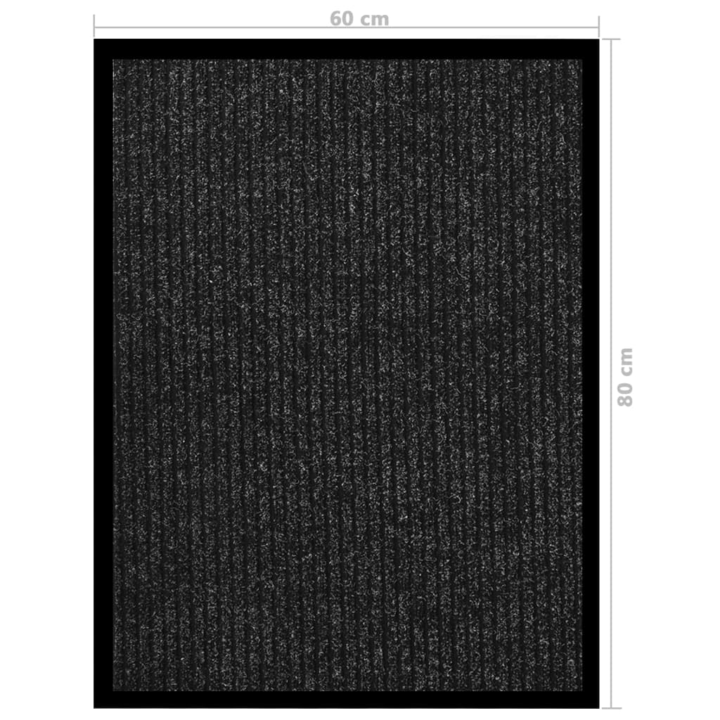 vidaXL Covoraș de ușă, antracit cu dungi, 60x80 cm